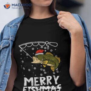 Merry Fishmas Fish Fishing Pjs Christmas Pajama Dad Men Shirt
