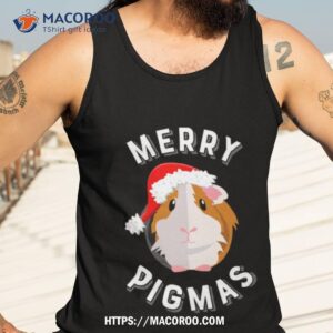 merry pigmas cute and guinea pig christmas design vintage shirt tank top 3