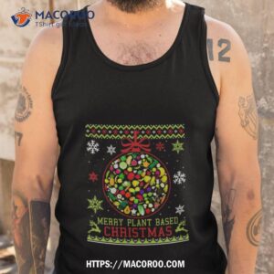 merry plant based christmas vegan shirt tank top