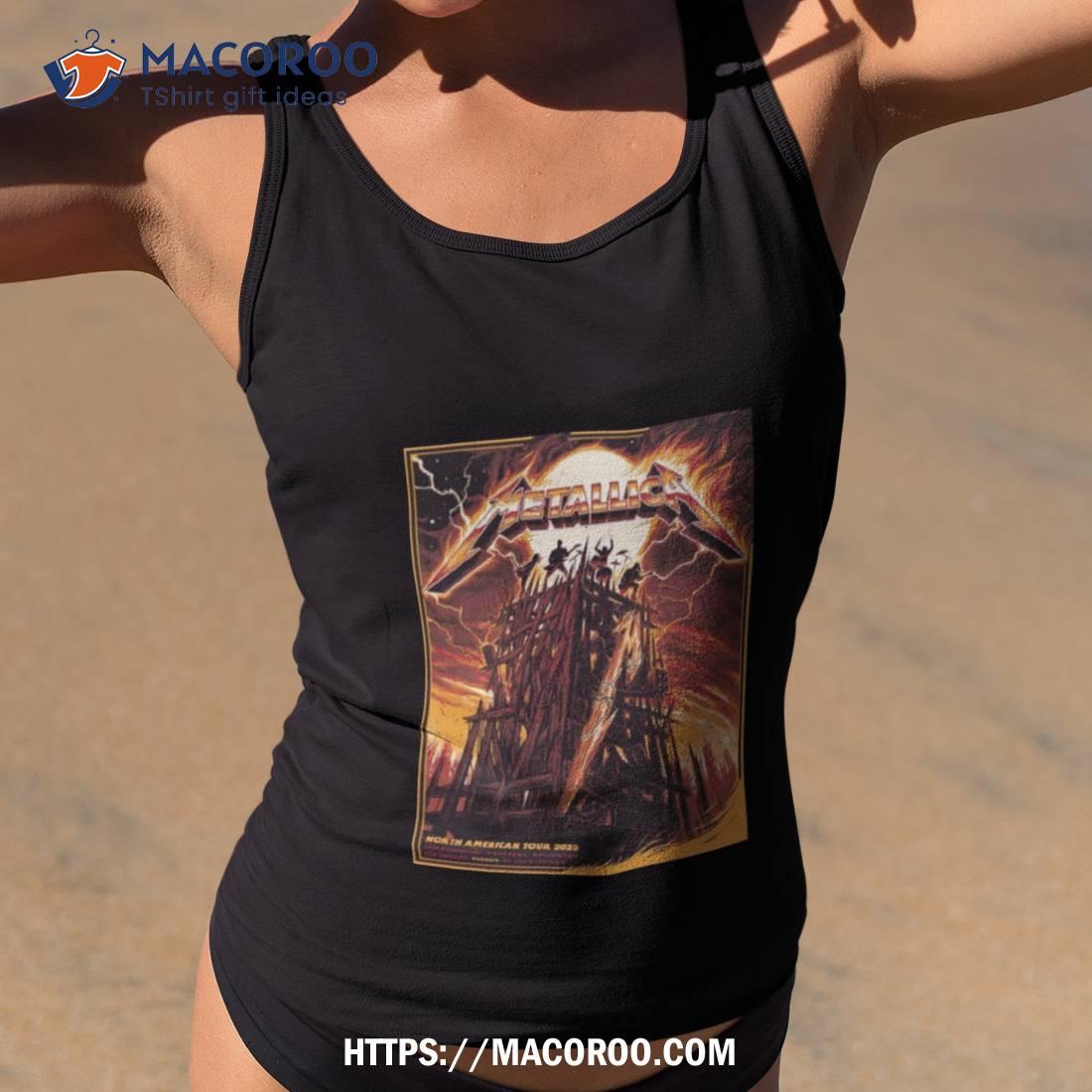 Metallica North American Tour 2023 Official Colorway Of Pop Up Shop Poster For M72 Phoenix Unisex Shirt Tank Top 2