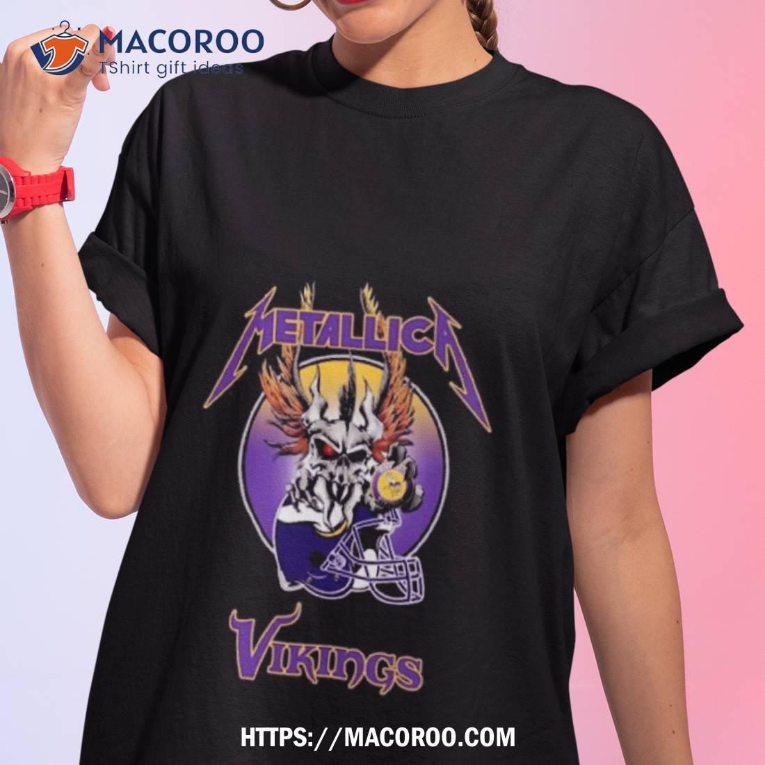 Metallica Skull Eagle Nfl Minnesota Vikings 2023 Shirt - NVDTeeshirt