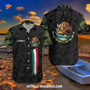 Mexico Flag Camo Mexican Aloha Hawaiian Shirt