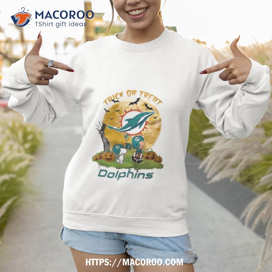 Miami Dolphins Snoopy Charlie Brown And Woodstock Trick Or Treat Halloween 2023 Shirt Miami Dolphins Snoopy Charlie Brown And Woodstock Trick Or Treat Halloween 2023 Shirt