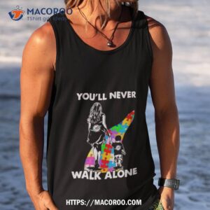 miami dolphins you ll never walk alone mom and son autism shirt tank top
