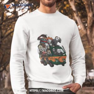 miami hurricanes horror movies characters bus halloween 2023 shirt sweatshirt