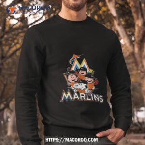 miami marlins snoopy charlie brown woodstock the peanuts movie baseball 2023 shirt sweatshirt