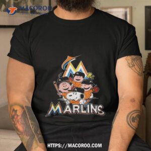 Miami Marlins Snoopy Charlie Brown Woodstock The Peanuts Movie Baseball 2023 Shirt