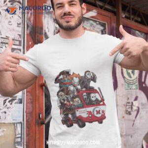 miami redhawks horror movies characters bus halloween 2023 shirt tshirt 1