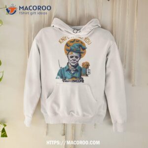 Michael Myers Drink Beer Knife To Meet You Halloween 2023 Shirt