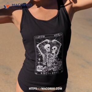 michelle otter coolane skeleton amp letter graphic thermal lined sacin rose shirt tank top 2