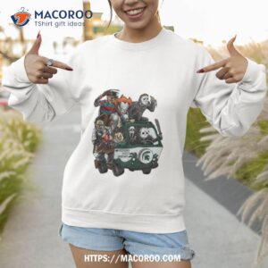 michigan state spartans horror movies characters bus halloween 2023 shirt sweatshirt 1
