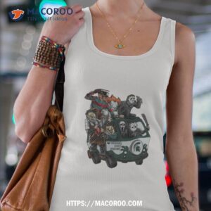 Michigan State Spartans Horror Movies Characters Bus Halloween 2023 Shirt