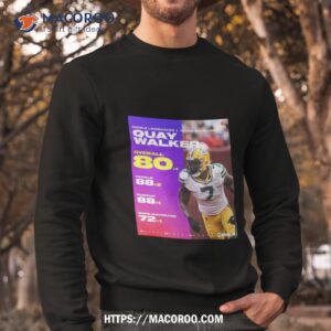 middle linebacker green bay packers quay walker overall 80 points nfl madden 24 t shirt sweatshirt