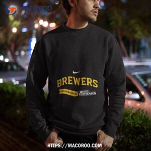 milwaukee brewers nike 2023 postseason dugout shirt sweatshirt