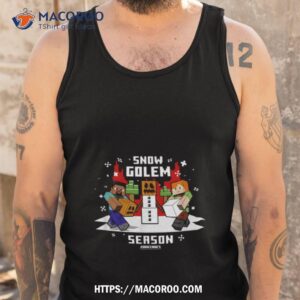 minecraft christmas snow golem season vintage shirt tank top
