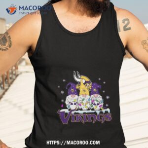 minnesota vikings football gnomes christmas 2023 shirt tank top 3