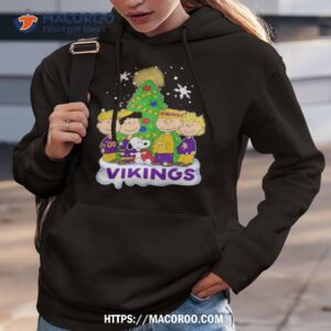 minnesota vikings the peanuts christmas tree sweatshirt hoodie 3