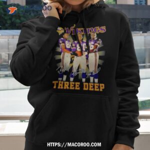 Minnesota Vikings Three Deep Jake Reed Cris Carter Randy Moss Signatures Shirt