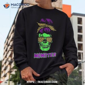 momster funny skull mama leopard mom halloween costume shirt sweatshirt