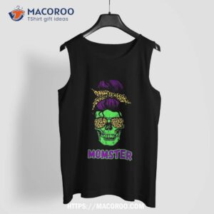 momster funny skull mama leopard mom halloween costume shirt tank top