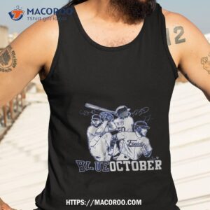mookie betts freddie freeman amp clayton kershaw blue october la dodgers shirt tank top 3