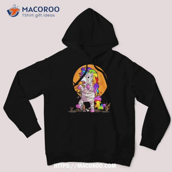 Mummy Unicorn Halloween Shirt Girls