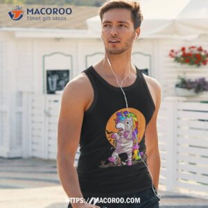 mummy unicorn halloween shirt girls tank top