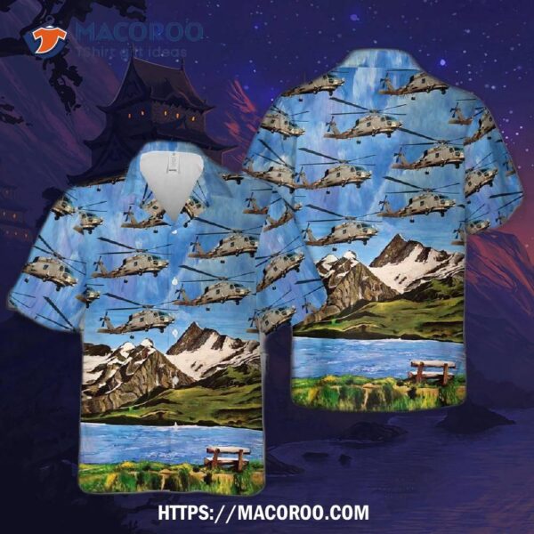 Navy Mh-60 Seahawk Hawaiian Shirt