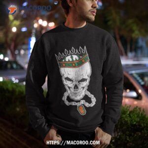 ncaa miami hurricanes skull rock with crown shirt sweatshirt