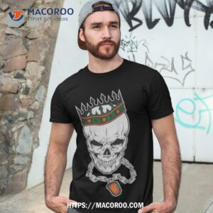 ncaa miami hurricanes skull rock with crown shirt tshirt 3