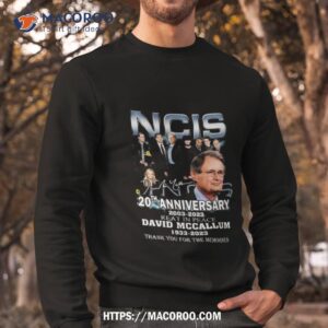 ncis 20th anniversary 2003 2023 reat in peace david mccallum 1933 2023 thank you for the memories signature t shirt sweatshirt