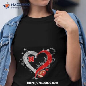 Nebraska Cornhuskers Go Big Red Diamond Heart Shirt