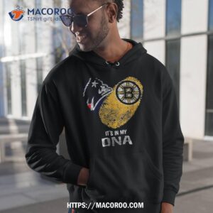 New England Patriots And Boston Bruins Heart It’s In My Dna 2023 T Shirt