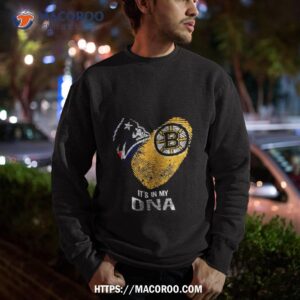 new england patriots and boston bruins heart it s in my dna 2023 t shirt sweatshirt