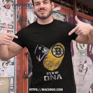 New England Patriots And Boston Bruins Heart It’s In My Dna 2023 T Shirt