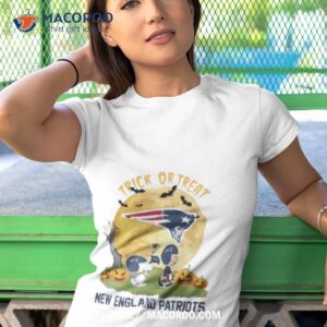 new england patriots snoopy charlie brown and woodstock trick or treat halloween 2023 shirt tshirt 1