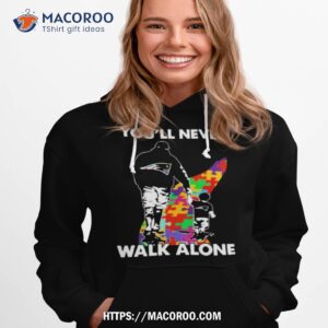 New England Patriots You’ll Never Walk Alone Dad And Son Autism Shirt 2 new england patriots you ll never walk alone dad and son autism shirt hoodie 1