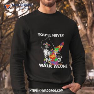 new orleans saints you ll never walk alone dad and son autism shirt sweatshirt