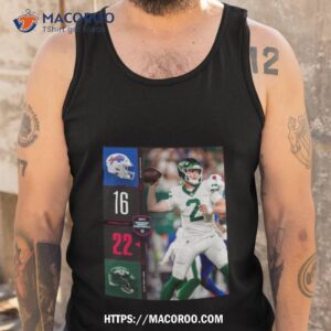 new york jets 22 16 wins buffalo bills 2023 monday night football final score shirt tank top
