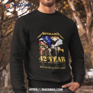 news metallica 42 years 1082 2023 signatures thank you for the music amp memories shirt sweatshirt
