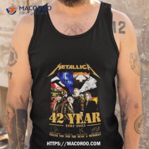 news metallica 42 years 1082 2023 signatures thank you for the music amp memories shirt tank top