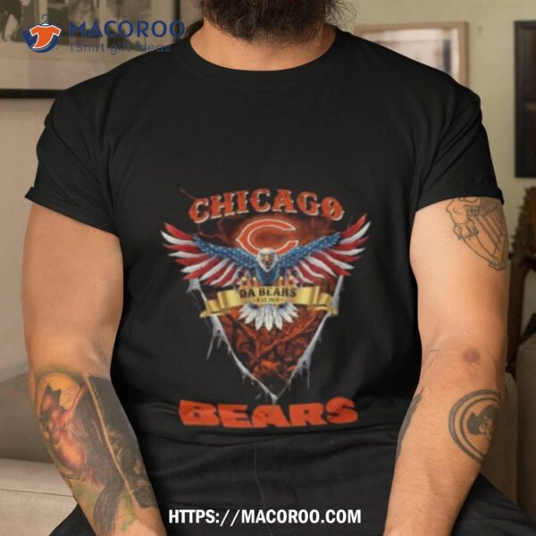 Nfl Us Eagle Da Bears Chicago Bears T Shirt