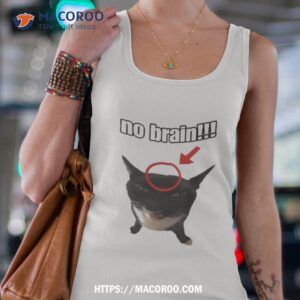 no brain cat shirt tank top 4