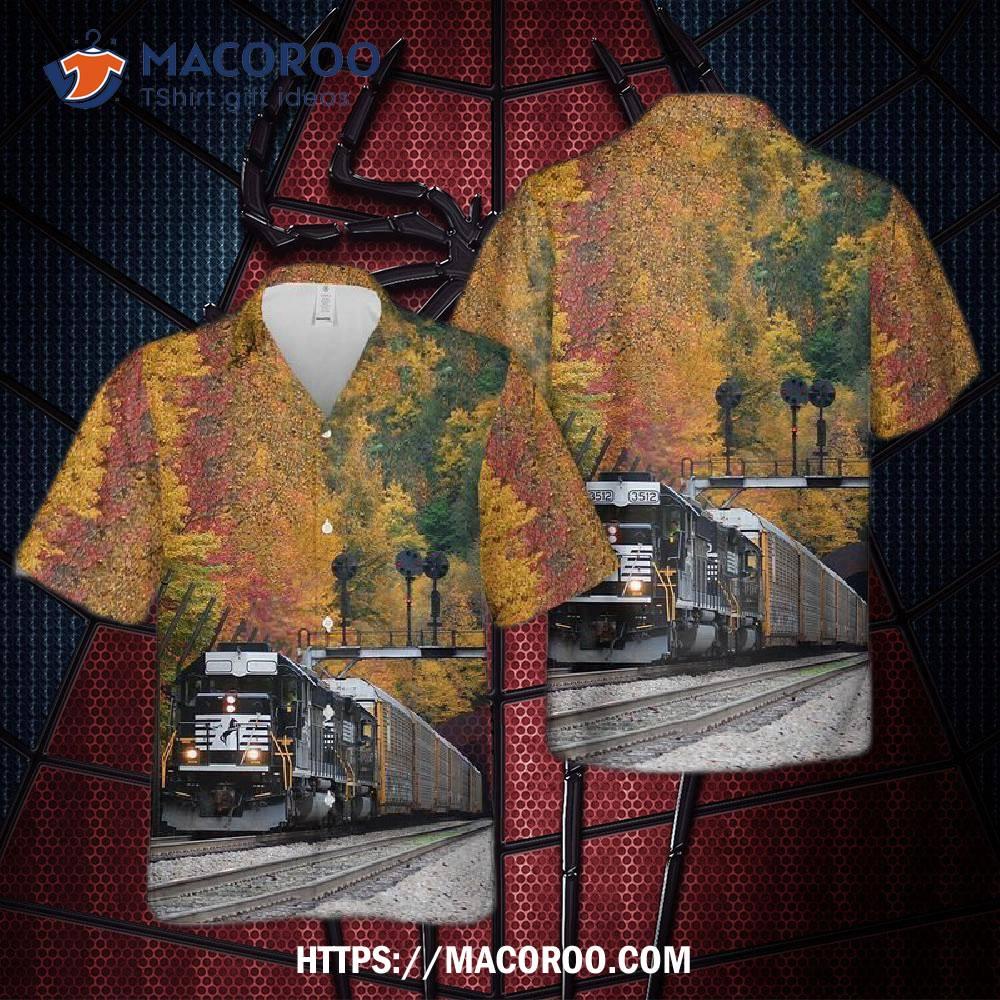 Norfolk Southern Railway Hawaiian Shirt Norfolk Southern Railway Hawaiian Shirt