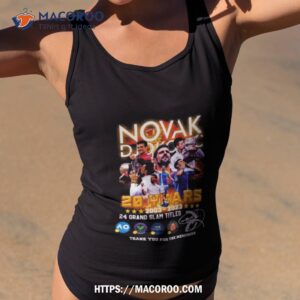 novak djokovic 20 years 2003 2023 24 grand slam titles memories shirt tank top 2