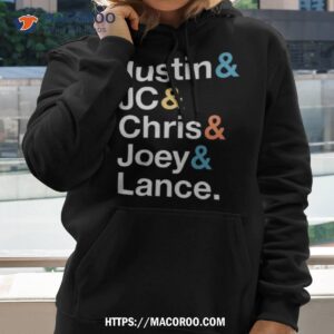 Nsync Names & Ampersand Style Fitted Scoop Shirt