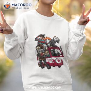 oklahoma sooners horror movies characters bus halloween 2023 shirt sweatshirt 2