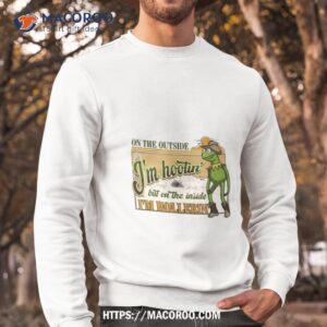 on the outside i m hootin on the inside shirt sweatshirt