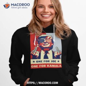 one for joe one for kamala trump 2024 american flag vintage shirt hoodie 1