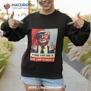 one for joe one for kamala trump 2024 american flag vintage shirt sweatshirt 1